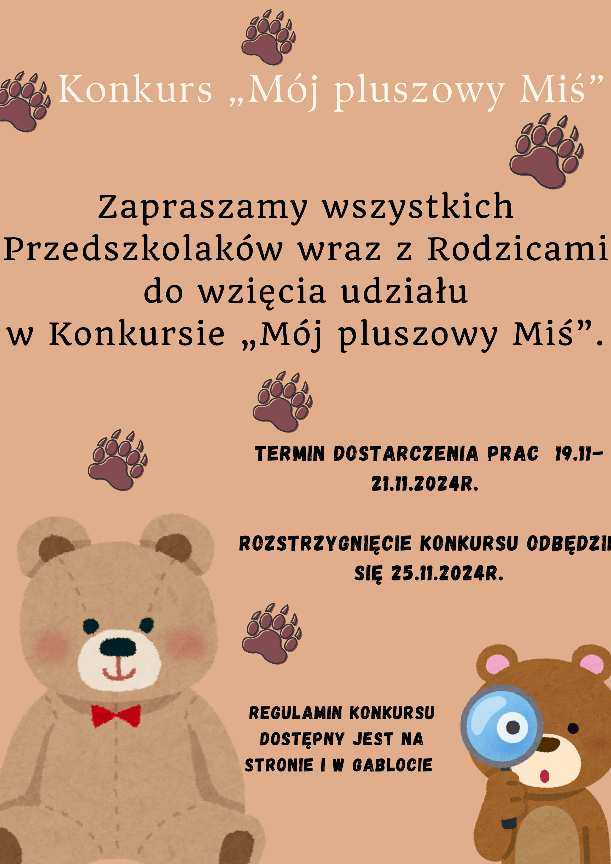 KONKURS ''MÓJ PLUSZOWY MIŚ''