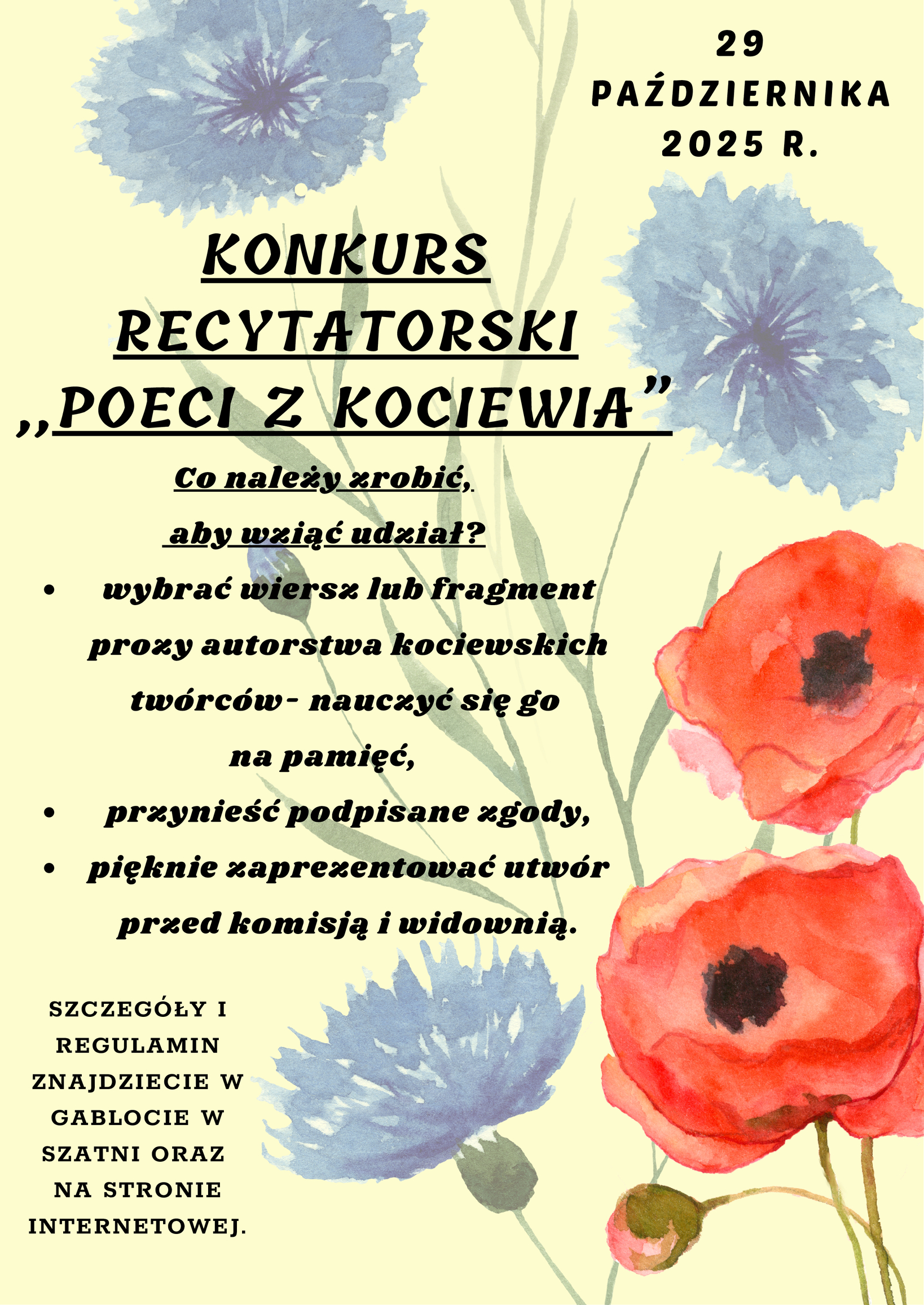 KONKURS RECYTATORSKI ''POECI Z KOCIEWIA''