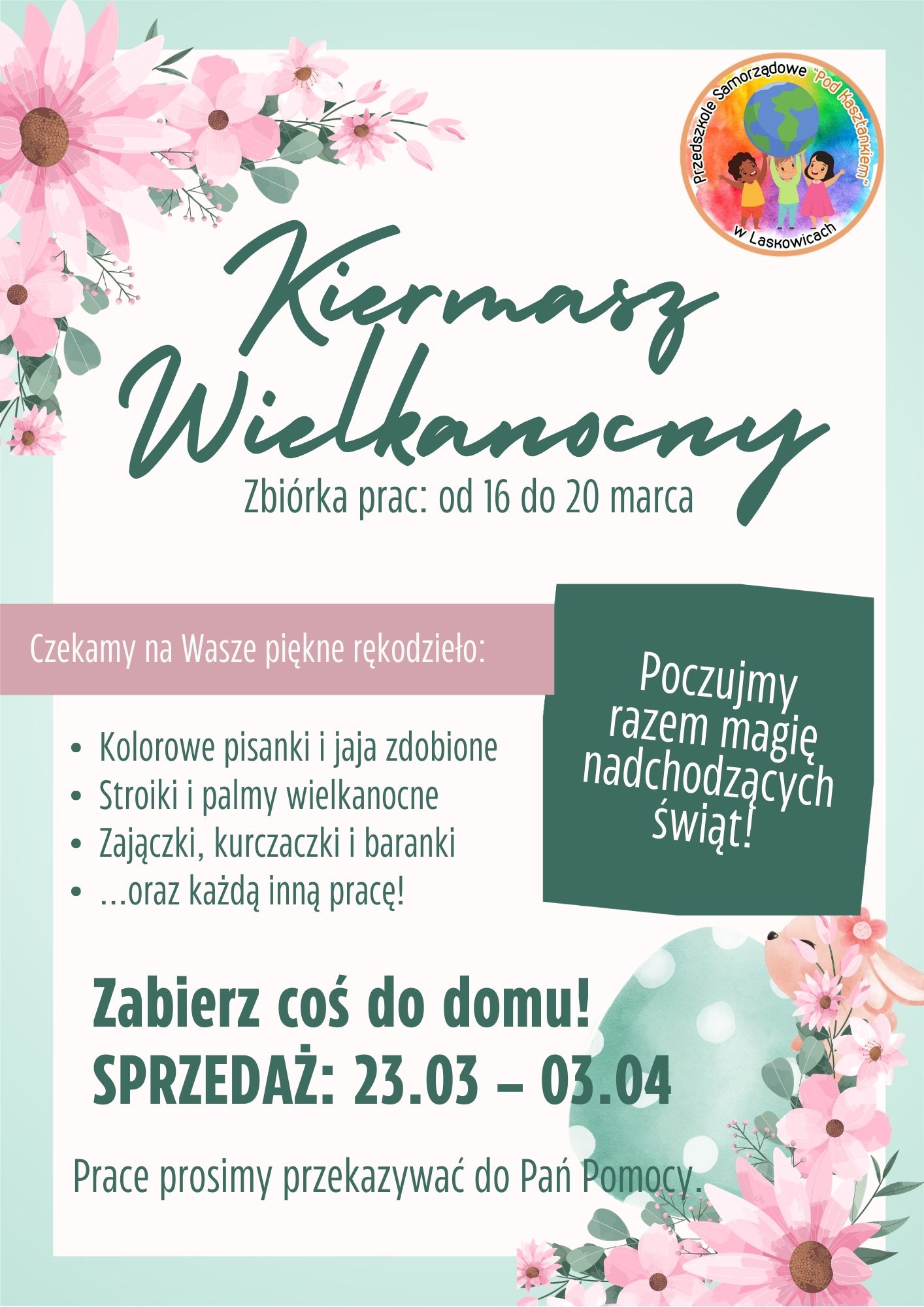 ZBIÓRKA PRZEDMIOTÓW NA KIERMASZ WIELKANOCNY