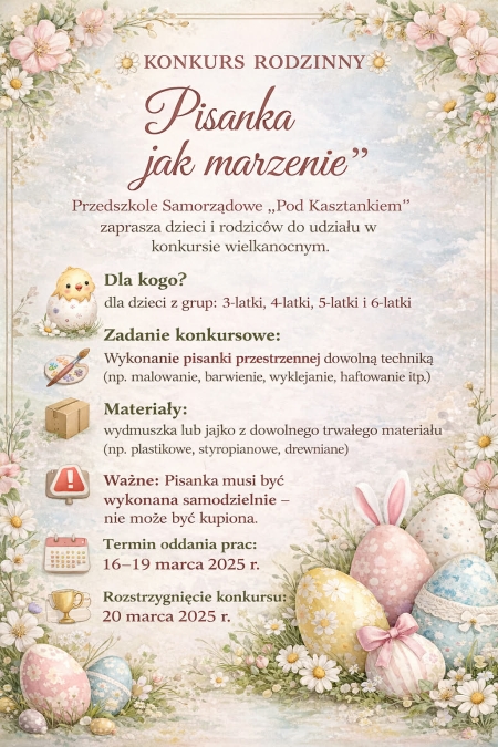 KONKURS ''PISANKA JAK MARZENIE''