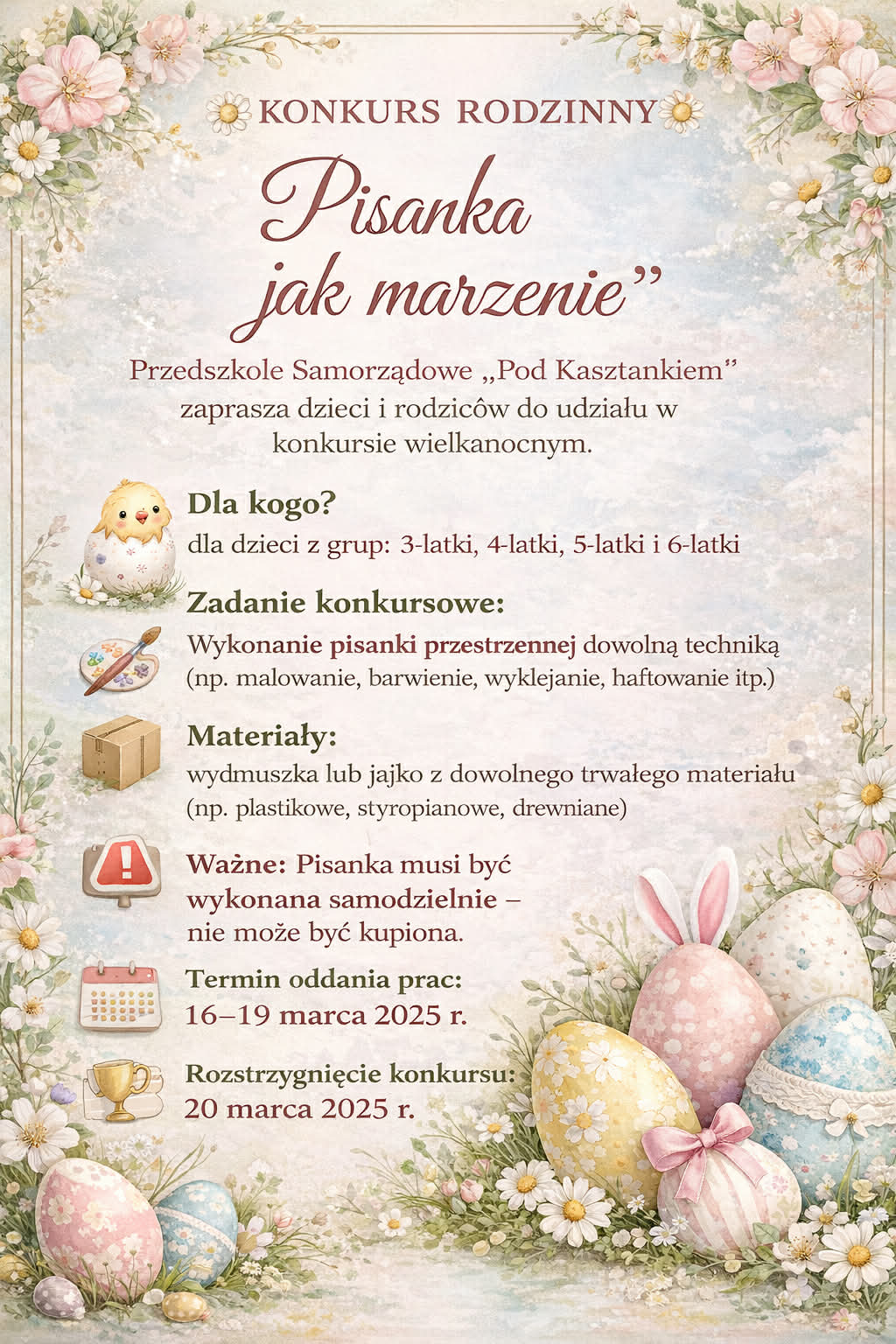 KONKURS ''PISANKA JAK MARZENIE''